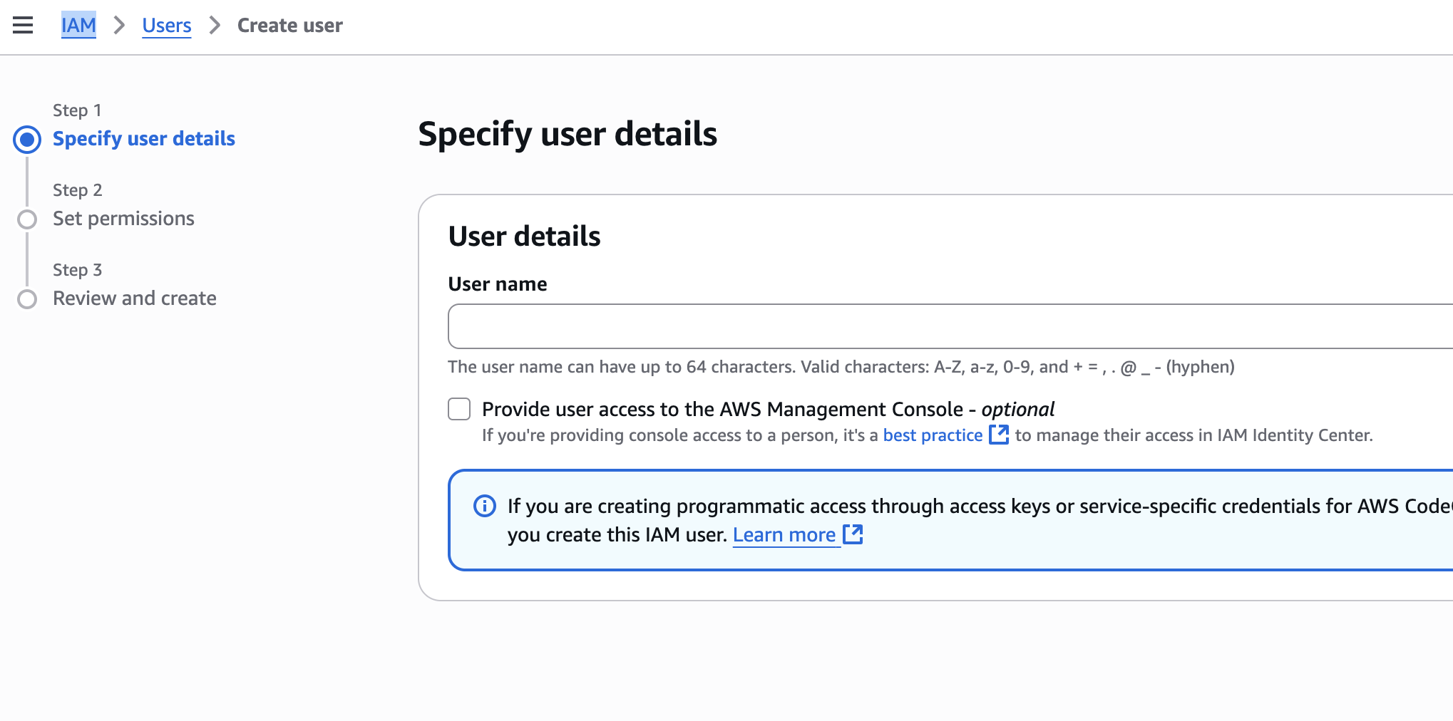 Create User